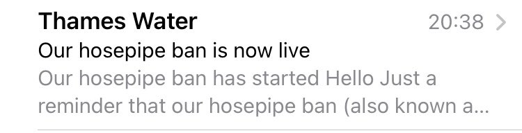 Wow just launched, THE HOSEPIPE BAN, can’t wait to see all the new features <a href="/thameswater/">Thames Water 💧</a>