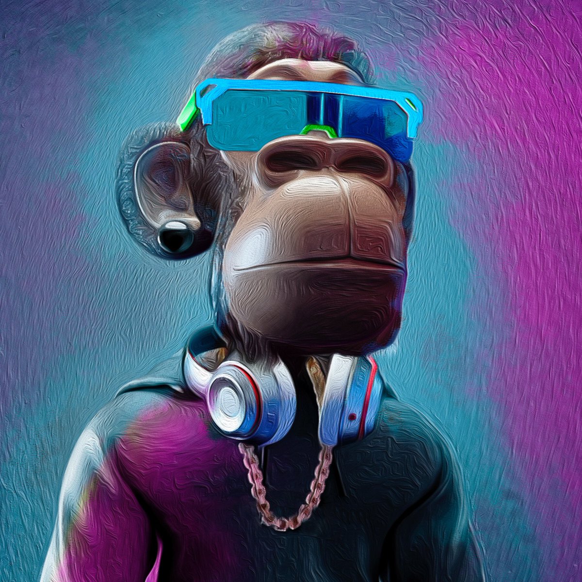 Ferrigart's tweet image. #ourapes 🎨 Our Paint, Dreamer #ape 🦧... #nft #nftart #nftcommunity #art #artist #paint #colors #dreamer @opensea #PolygonMatic