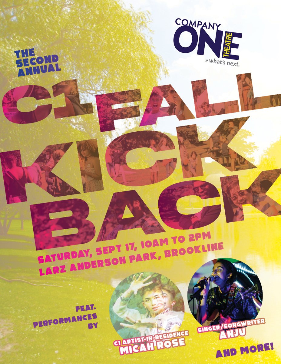 company_one's tweet photo. 2 weeks from today!
Catch up and #KickBackWithC1 staff, artists, and friends while enjoying FREE food trucks, music by singer/songwriter @anjutunes, two interactive excerpt performances from @mica_wav's "we and other queer goddexxes" & more!
RSVP: https://t.co/1o0H7FRJ6j https://t.co/LlqVACrQyg