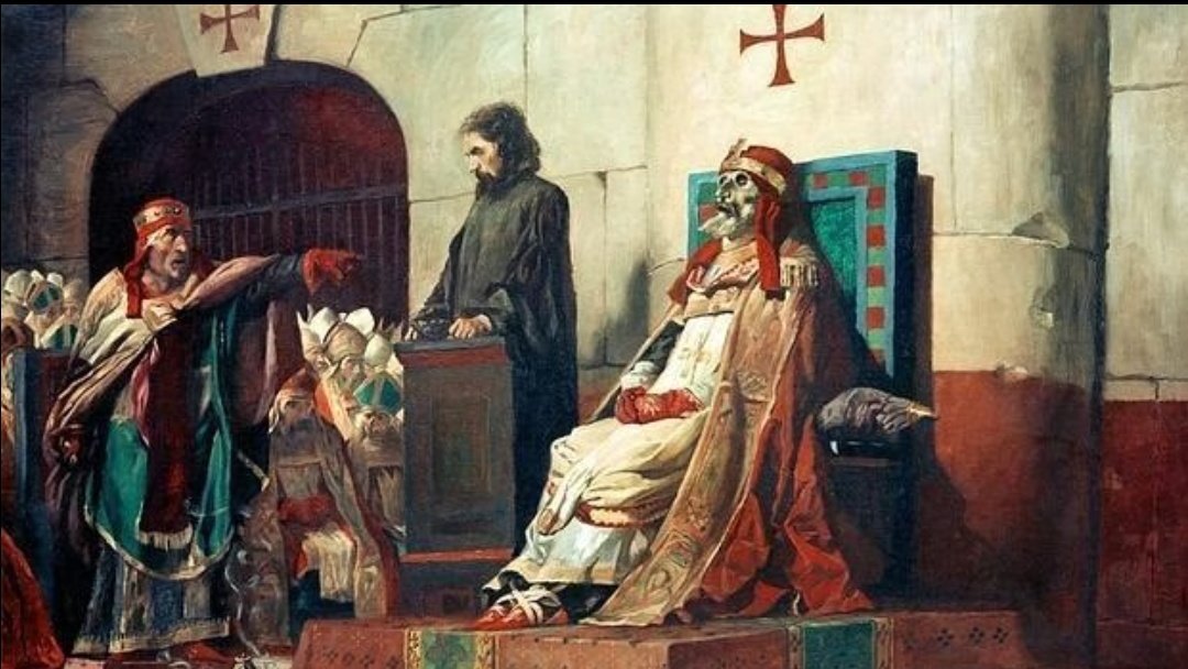 MaressaLopez3's tweet photo. #conciliocadaverico Uno de los hechos más insólitos de la historia del papado es el juicio post mortem realizado al papa Formoso, pontífice entre los años 891 y 896. https://t.co/PpIc2aPuVd