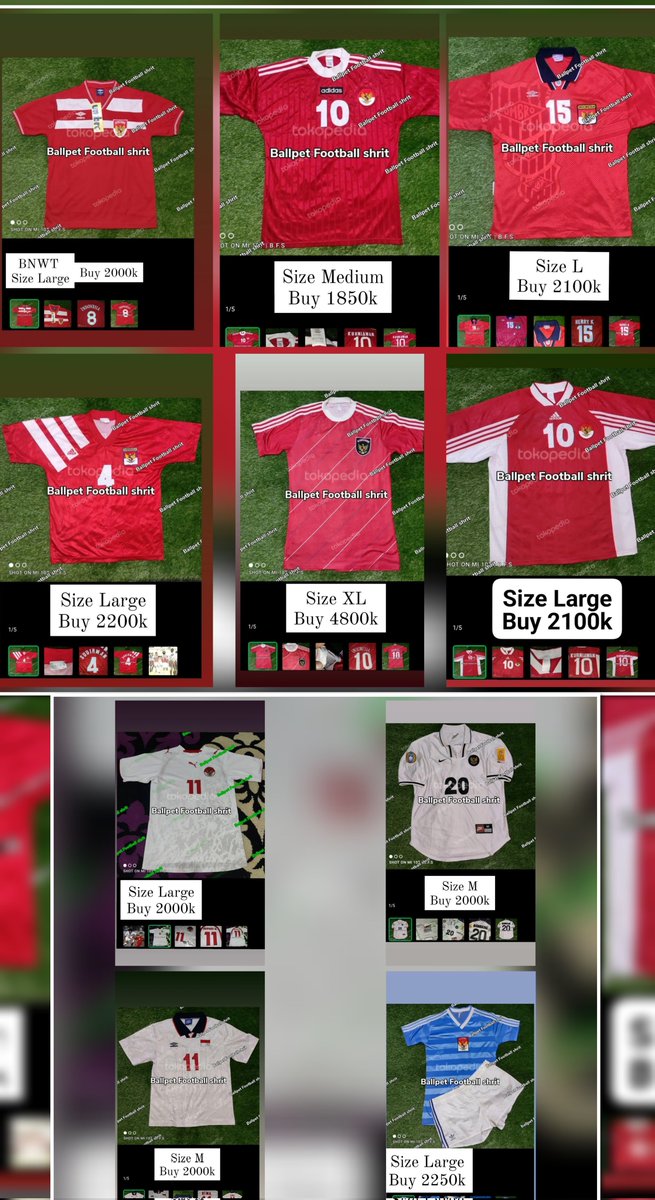 #jersey4sale

All Template original 
Timans Indonesia 🇮🇩🇮🇩🇮🇩🇮🇩🇮🇩

Tokopedia.com//ballpet

<a href="/jerseysneil/">#lelangsneil</a> <a href="/UniqueJersey/">#JerseyUnique</a> @jerseyoriii <a href="/Pagarbetisfs/">Lelang Jersey #betis</a> <a href="/GosipKaen/">#GosKa 👕</a>