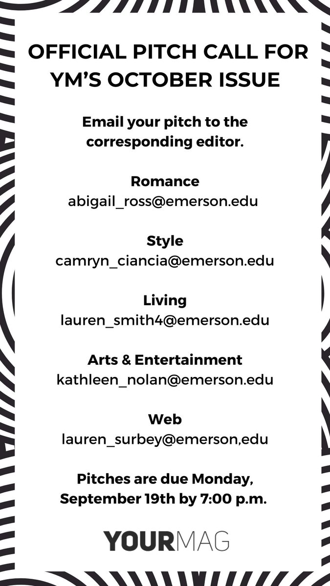 YourMagEmerson's tweet photo. It’s already time to start thinking about October pitches! We can’t wait to read your submissions 🖤🤍 https://t.co/AhjCh1x1YK