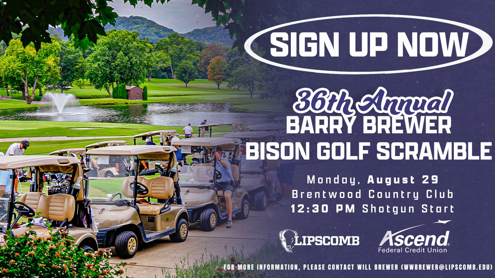 Bisons on Twitter "The Barry Brewer Bison Golf Scramble is