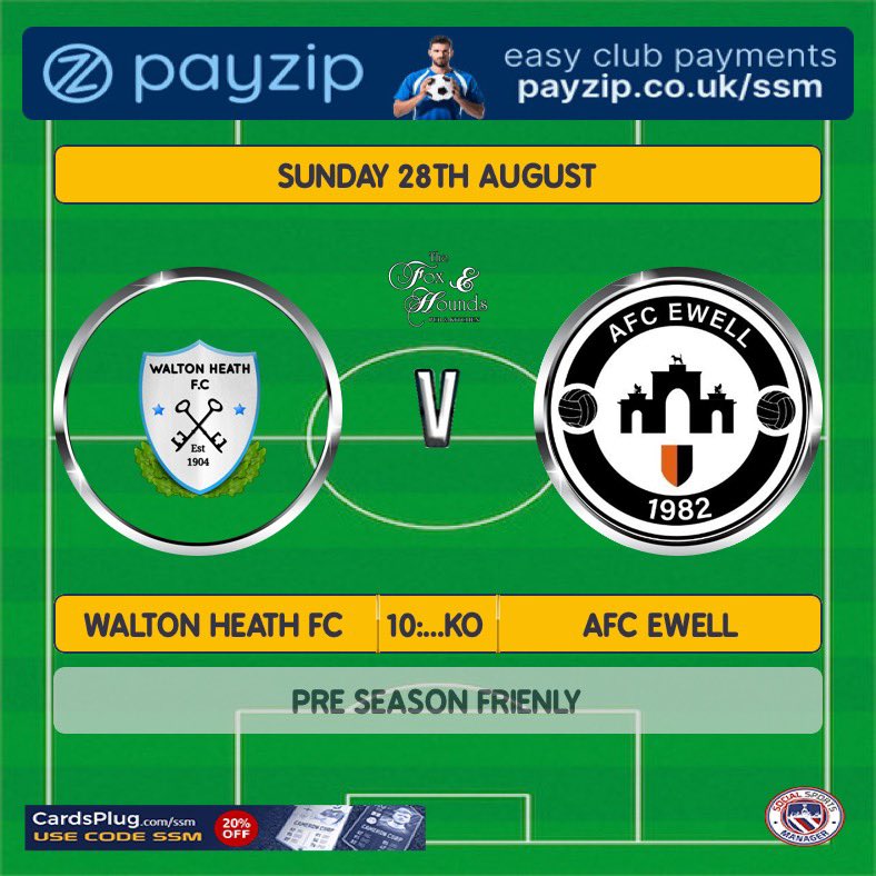 This Sunday we face our toughest pre season yet against prem side <a href="/AFCEwellSundays/">AFC Ewell</a>! This will be a good test for us to see where we are at with there being 3 divisions between us! It’s time to shine! #uptheheath #Preseason22 #waltonheathfc