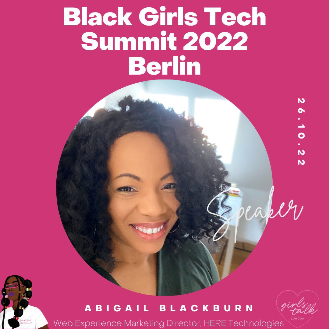 Looking forward to speaking at the Berlin edition of the Black Girls Tech Summit 2022 hosted by @zalando @girlstalklondon on 26/10 Join me + 5 incredible speakers by registering for your FREE ticket here: hopin.com/events/black-g…