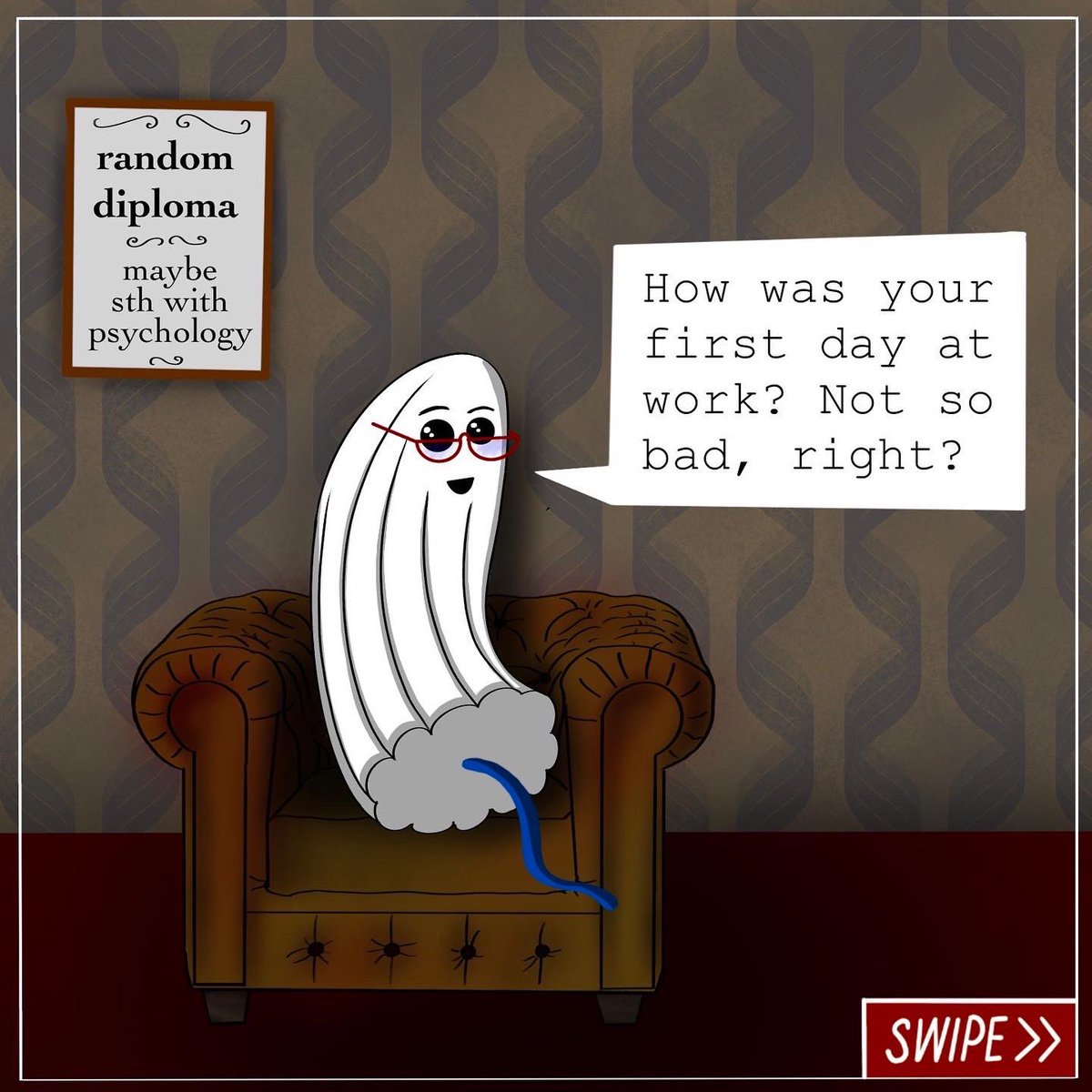 AstroZnail's tweet photo. “Choose a job you love, and you will never have to work a day in your life.”
#webcomics #webtoons #tampons #menstruation #psychology #comic #astroznail #lol https://t.co/XMQ0Pi4Xy5