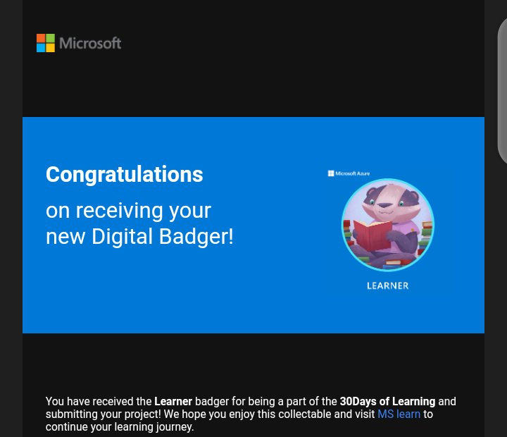 SaobanL's tweet photo. Just got my badge ππ
Thanks to @TheOyinbooke
Thanks to the team members
#PowerBI
#NG30DaysOfLearning
#Azureheroesπ€π€ https://t.co/Idy1ZnTWk6