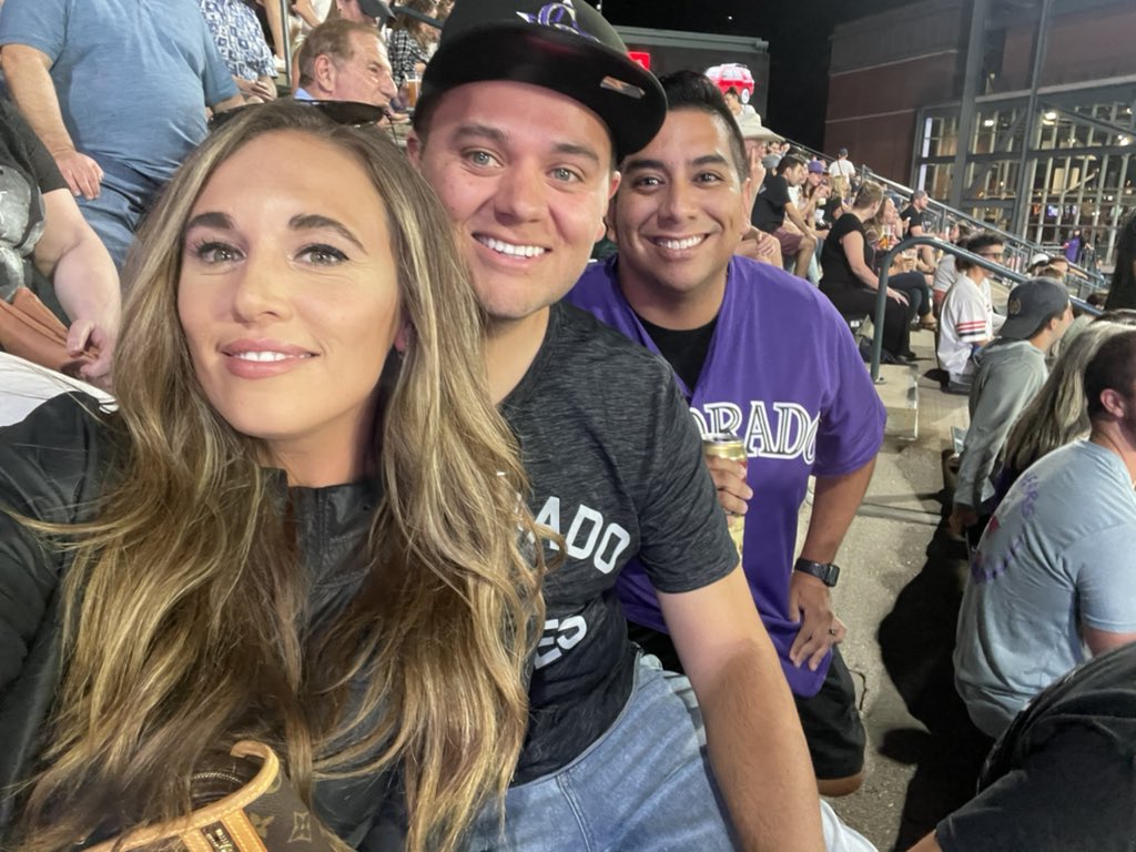 courtney_fromm's tweet photo. A small group of us @KDVR/@channel2kwgn crew ran into the @CBSNewsColorado crew at the @Rockies game! Love this city! @DillonMThomas @dago_deportes #somanytags #denver https://t.co/23MJbmKEIf