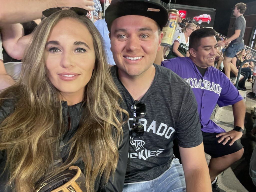 courtney_fromm's tweet photo. A small group of us @KDVR/@channel2kwgn crew ran into the @CBSNewsColorado crew at the @Rockies game! Love this city! @DillonMThomas @dago_deportes #somanytags #denver https://t.co/23MJbmKEIf