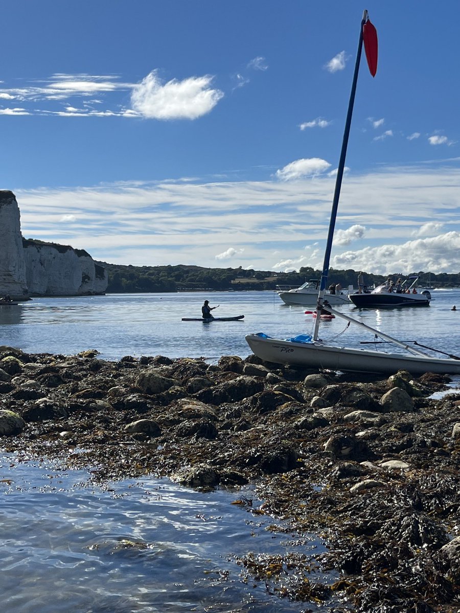 GreedyLyndon's tweet photo. Went on a birthday adventure with little boat to Old Harry Rocks #laserperformance #studland ⛵️ ☀️ 🌊 🌬 https://t.co/u0nDKwDVXF