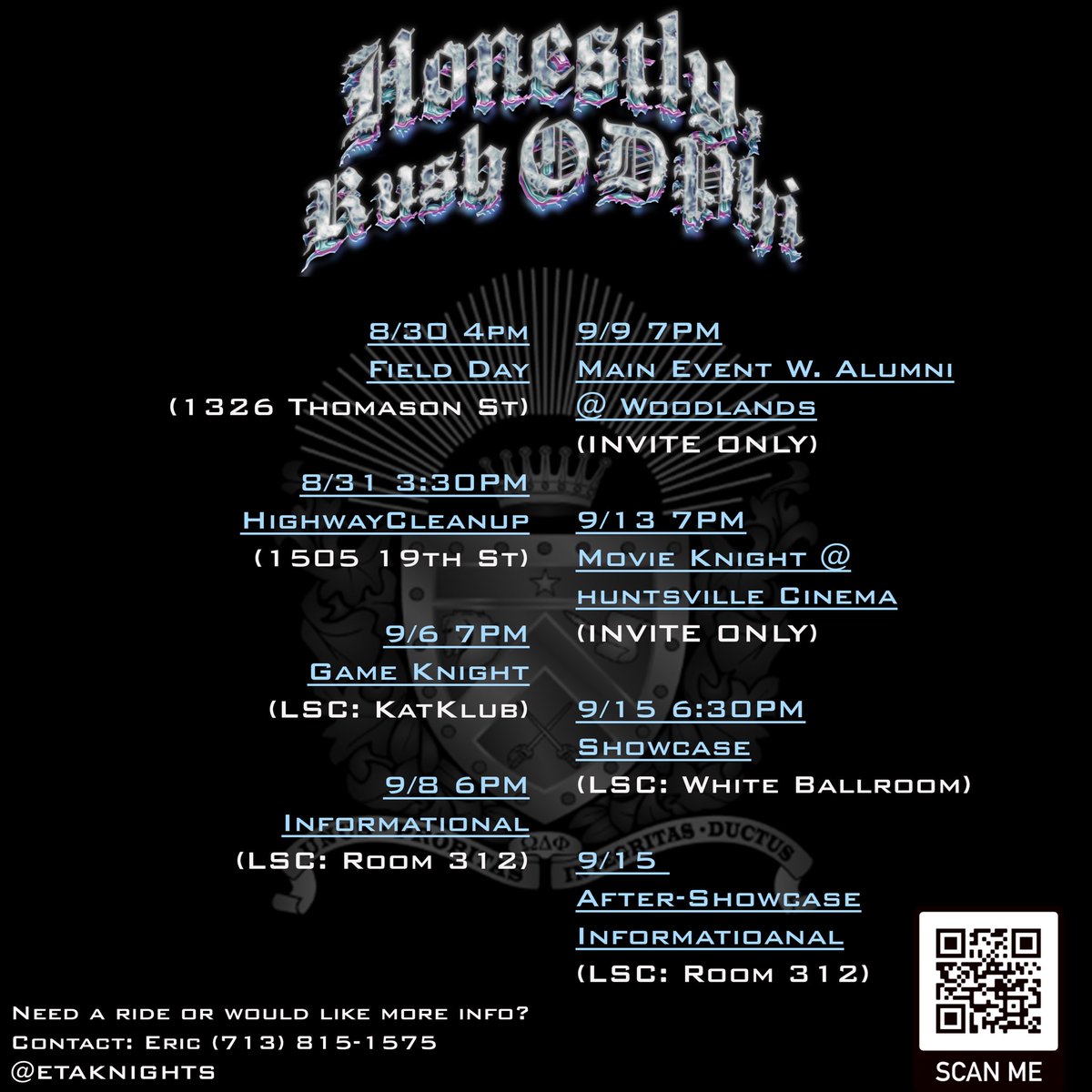 eta_knights's tweet image. It’s rush season and this semester we are dropping some heat! 🔥💿

Tune into these upcoming events and experience the hype!⚔️🛡

So.. Honestly, Rush ODPHI. 

#odphi #etaknights #shsu #shsu26 #shsu23 #shsu24 #shsu25 #eatemupkats