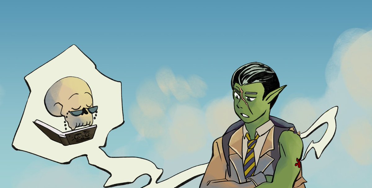 OneshiPress's tweet photo. Spooky feels superior because he's reading Mr. Guy: Zombie Hunter comics. You can, too! Follow along at https://t.co/ipcszhBuRv for front row seats to our reluctant hero's adventures!
Art from Arc 8, "Necromantic," by @wrenrios
#mrguy #zombiehunter #indiecomics https://t.co/jVHY0vXihp