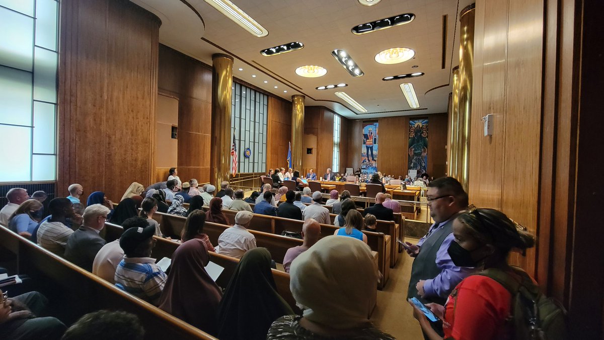 🚨🚨**FULL HOUSE ALERT* A packed room at St. Paul City Hall of renters, homeowners, small landlords &amp; voters making our voices heard for a strong rent stabilization policy!! Every family - no matter our race, zip code or wealth - should have a safe, stable place to call home!