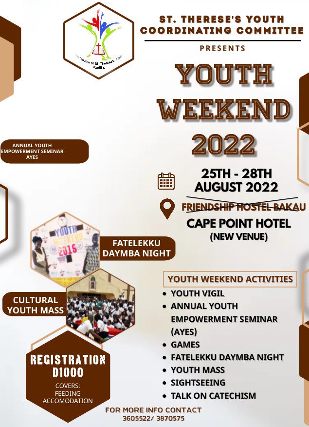 St. Therese’s Parish Kanifing on Twitter "ST. THERESE’S Youth weekend