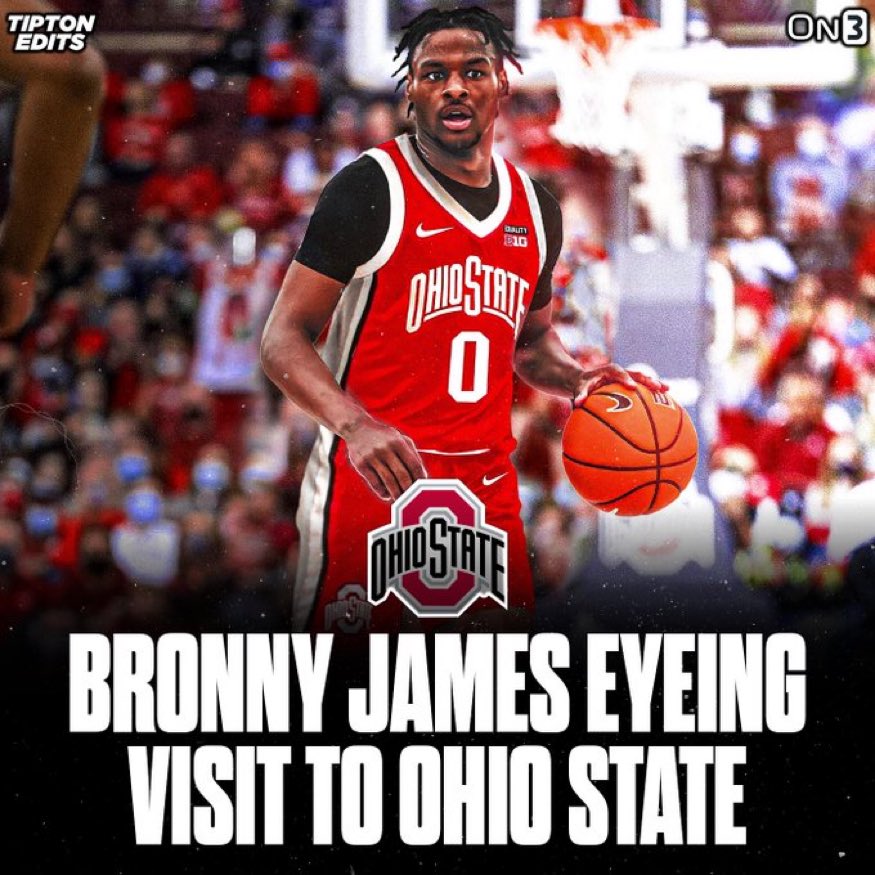 LeBron James son, Bronny James is looking to visit Ohio State for the season opener against Notre Dame