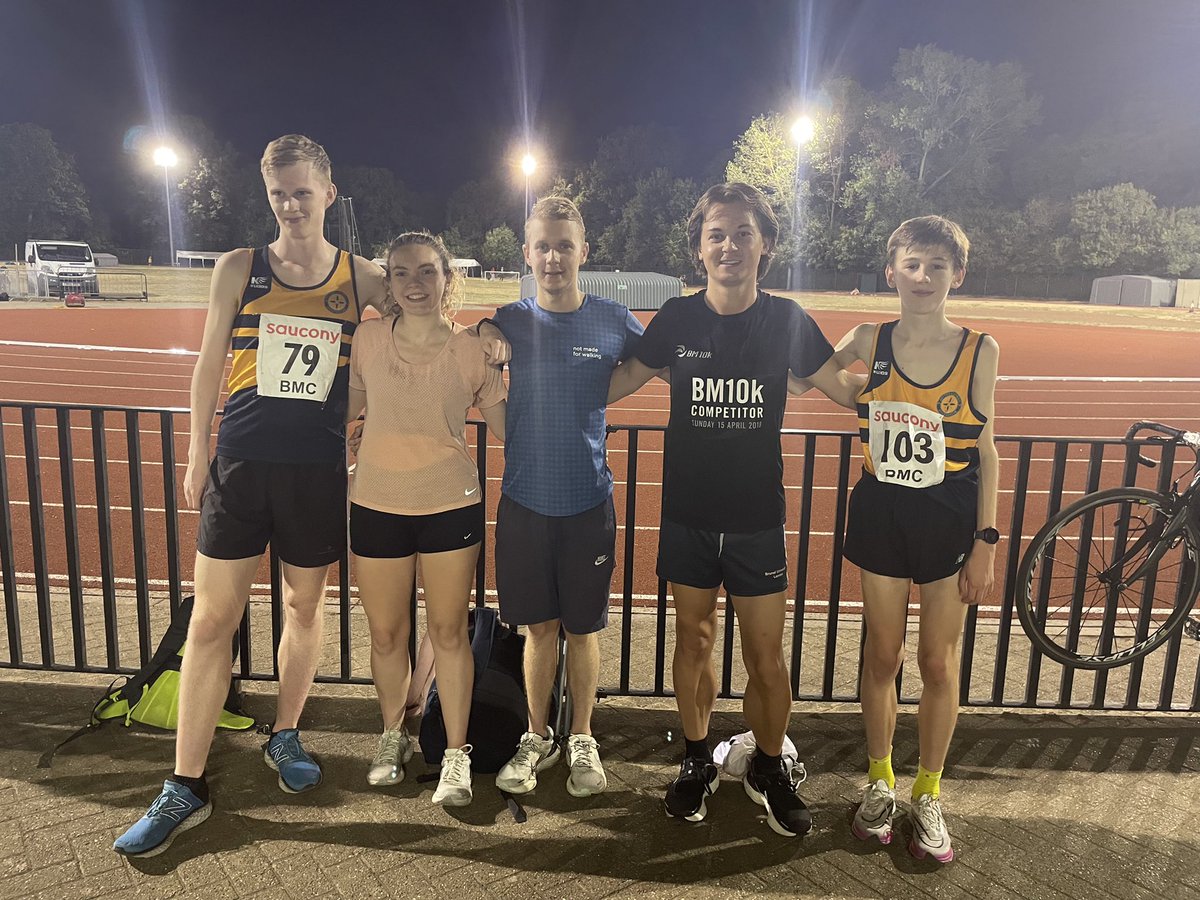 Well done to <a href="/SuttonDistAC/">Sutton & District AC</a> Adam &amp; Rafferty &amp; <a href="/harrierscroydon/">Croydon Harriers</a> <a href="/JamesHancock97/">James</a> &amp; <a href="/CoventryGodiva/">Coventry Godiva Harriers</a> Penny on their pbs in the <a href="/BritishMilers/">British Milers' Club</a> mile races <a href="/hrnhillharriers/">Herne Hill Harriers</a> tonight 👍🏃‍♂️🏃‍♂️🏃‍♂️🏃‍♀️👍