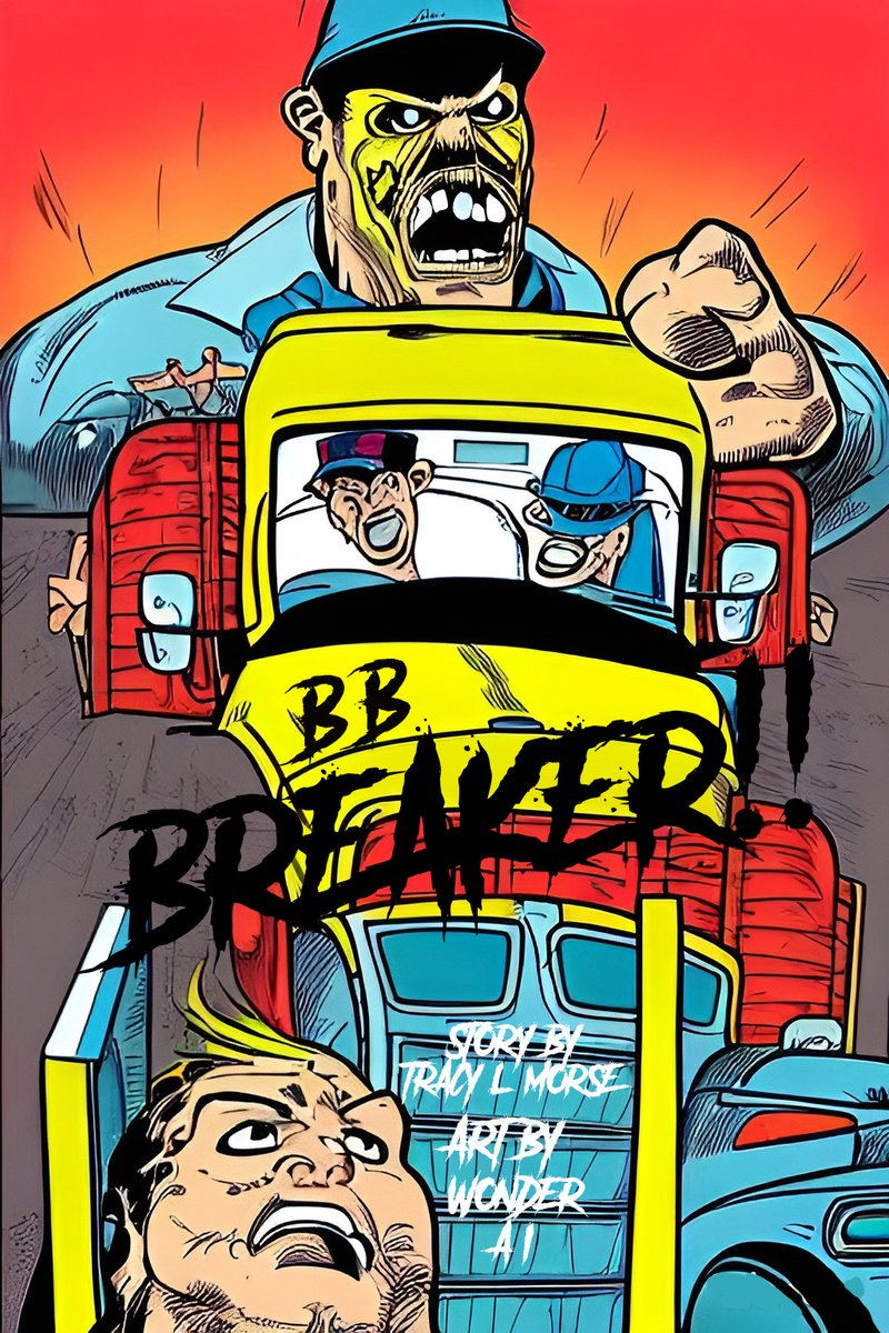 tracymorse2010's tweet photo. I typed "Scary Trucker" into the Wonder AI art app, and wrote a story based on what it generated.  Here is the result. #AiArtwork https://t.co/JJA71994G0