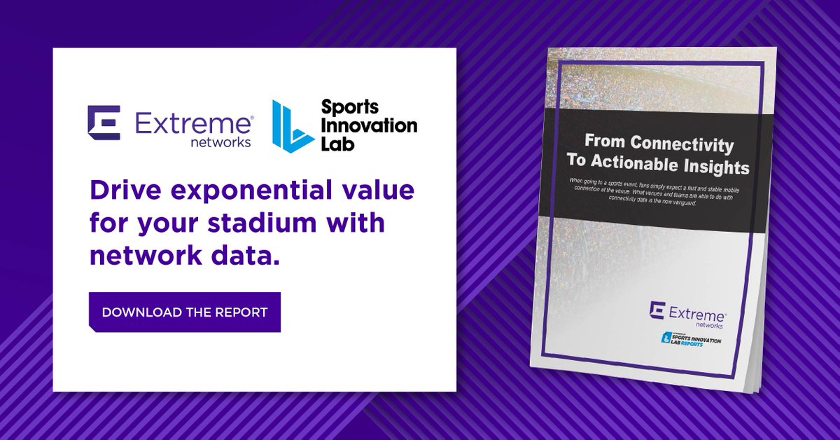 Generate more revenue and better understand your fans with in-venue #connectivity and network #analytics. Learn how leading professional sports organizations succeed. sportsilab.com/extreme-networ… <a href="/sportsilab/">Sports Innovation Lab</a>