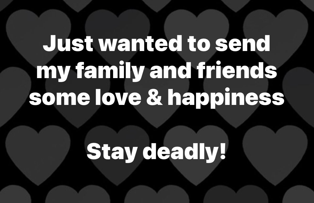LlibyShab's tweet photo. Wallawani and top of the morning my Twitter friends &amp; family.

Have a bloody awesome day. Be positive, in pursuit of your own happiness, keep smiling and stay deadly. 

Life’s too short to be crusty and miserable 🖤🖤

#LoveLivingLovingLife https://t.co/DfOgmUfHeQ