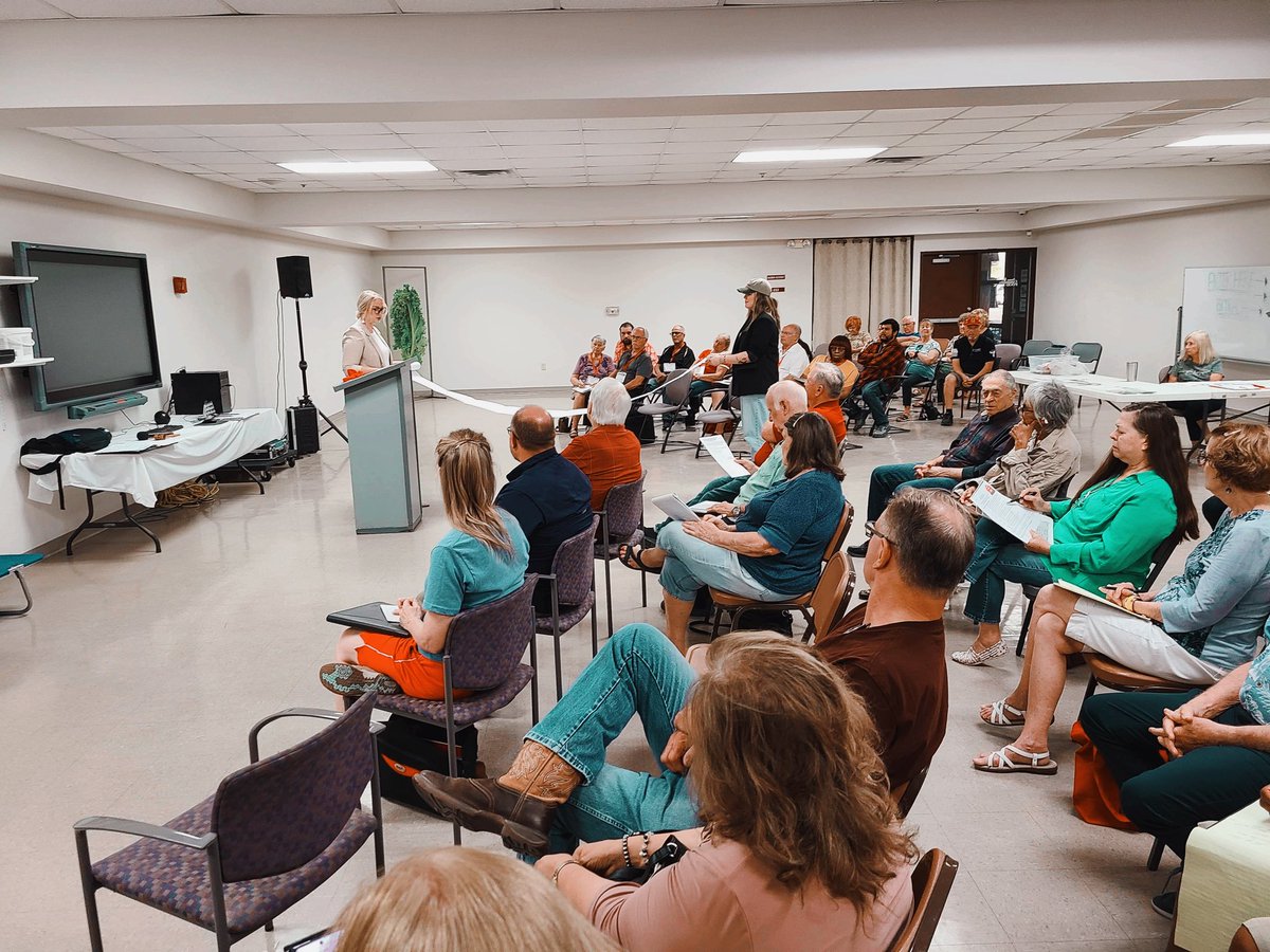 StopProp210's tweet image. Team #StopProp210 spoke to @YumaAZGOP leaders and PC’s about the reality of Arizonans “free” and “fair” elections. Take a look at what 26 pages (at 6pt font) of terrible ideas actually looks like. #GeorgeSoros thinks you won’t read a prop that takes up an entire aisle. #voteno