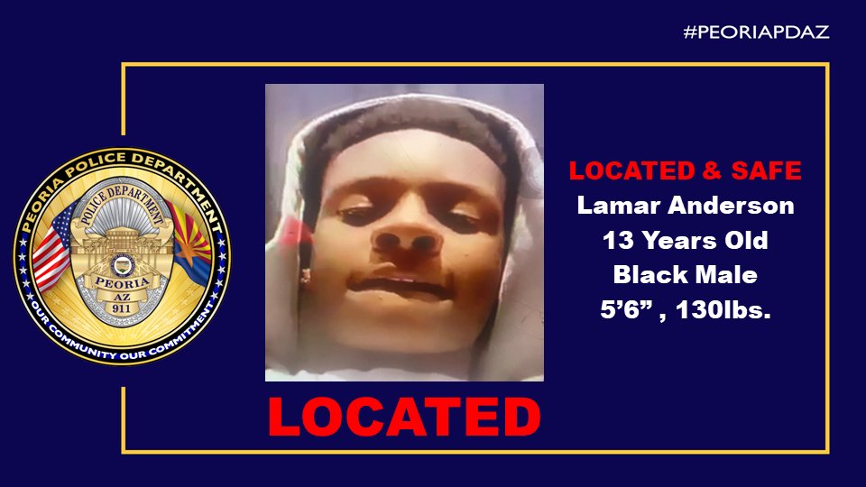 Peoria Police (AZ) on Twitter "Update PeoriaPoliceAZ Lamar