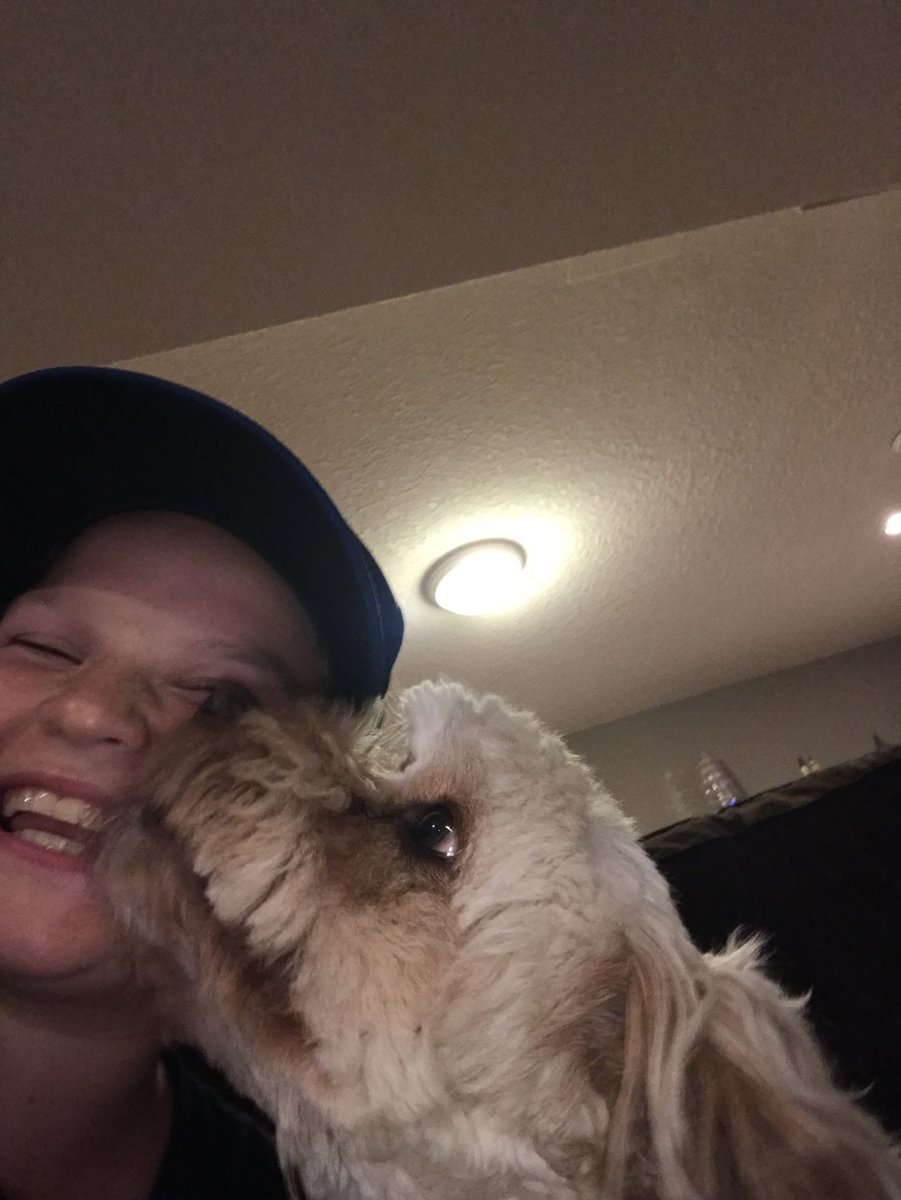 DanaMorrison5's tweet photo. Dog sitting for the week made for one happy kid and a #koolsummerselfie! @KoolFMBarrie https://t.co/CsIZRdYsMr