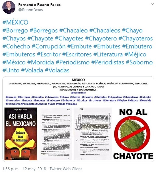 RuanoFaxas's tweet photo. @_VicenteSerrano Los "verdaderos periodistas" son los que difunden VERDADES y no MENTIRAS. Los chayoteros, embuteros, no son periodistas."Si una persona dice que llueve y otra que no, tu trabajo como periodista no es darle voz a ambas. Es abrir la ventana y ver si está lloviendo"
#CHAYOTE #EMBUTE https://t.co/Krf8LjCCjH