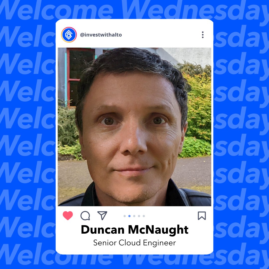 InvestWithAlto's tweet photo. Our #data team is growing! Welcome to our newest Altonian, Duncan!
#dataengineer #newhire #welcome #WelcomeWednesday #TeamAlto https://t.co/hCl7izUjDt