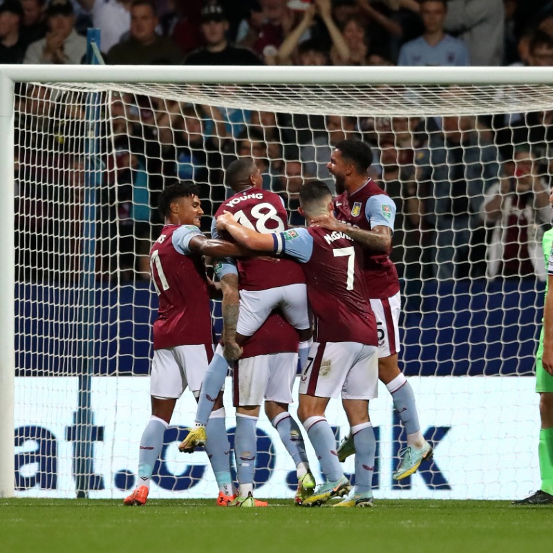 AstonVilla's tweet photo. Aston Villa will travel to Old Trafford to face Manchester United in Round Three of the #CarabaoCup. 🏆