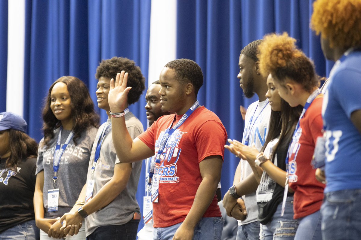 TSUedu's tweet image. TSU alumni Clint Gray III and Emmanuel “E.J.” Reed drop some knowledge to the freshmen class with their story of hope and success. As two of the three co-owners of Slim &amp;amp; Husky’s, they spoke about how a dream turned into a multimillion deal. Read more here bit.ly/3PNzU09