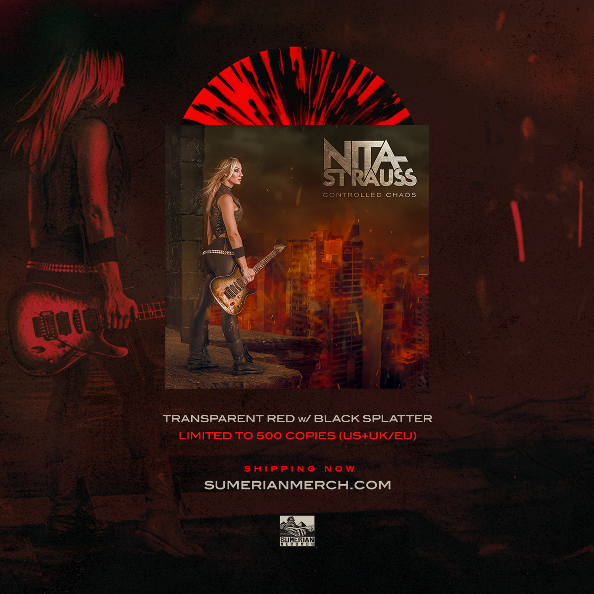 SumerianRecords's tweet photo. Happy #WaxWednesday! The vinyl repress of @hurricanenita's album #ControlledChaos is now up for grabs at https://t.co/u0kGOARau8 🎸🔥 https://t.co/ehj6Rlp8ms
