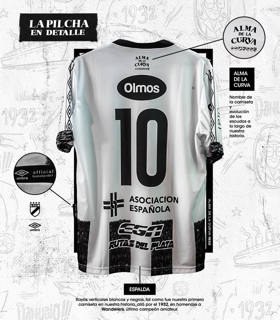 DanubioFC's tweet photo. 🔎 Lᴀ ᴘɪʟᴄʜᴀ ᴇɴ ᴅᴇᴛᴀʟʟᴇ… 

Repasa cada uno de los elementos de nuestra nueva camiseta, el #AlmaDeLaCurva 🎓

@DanubioFC ✖️@UmbroUruguay https://t.co/zcw3Z8AmHF
