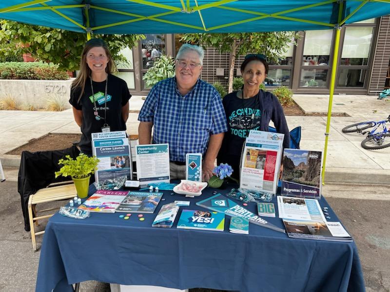 @portlandcc teams had fun connecting &amp; sharing resources about the many opportunities in Workforce, Future Connect, Small Business Development, English language &amp; more at Rose CDC anniversary block party! Congrats to @RoseCDCpdx for 30 successful years serving our community!