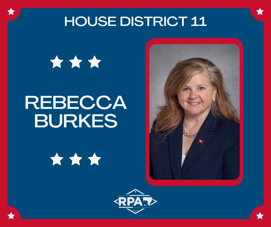 Meet the Candidates! Rebecca Burkes is running to represent House District 11. You can learn more about her here rebeccaburkes.com #argop