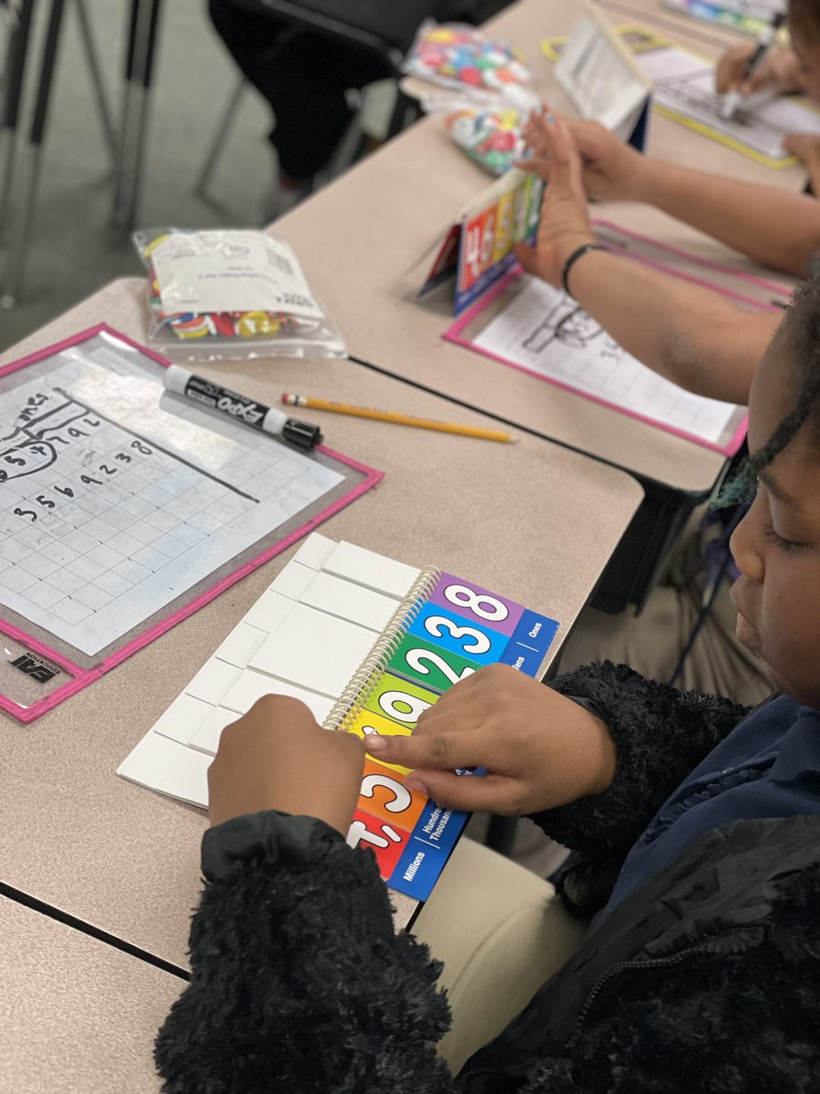 MathWithMsWade's tweet photo. All Stars working on reading and representing our numbers. #MajorAllstars #4thGradeIntervention #MathatMajor https://t.co/Ftd7JqEtbo