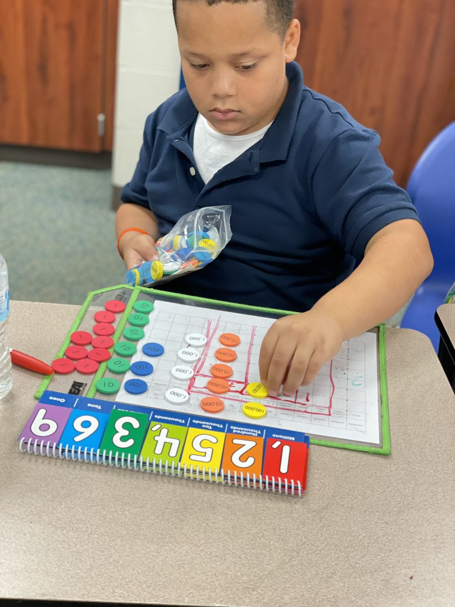 MathWithMsWade's tweet photo. All Stars working on reading and representing our numbers. #MajorAllstars #4thGradeIntervention #MathatMajor https://t.co/Ftd7JqEtbo
