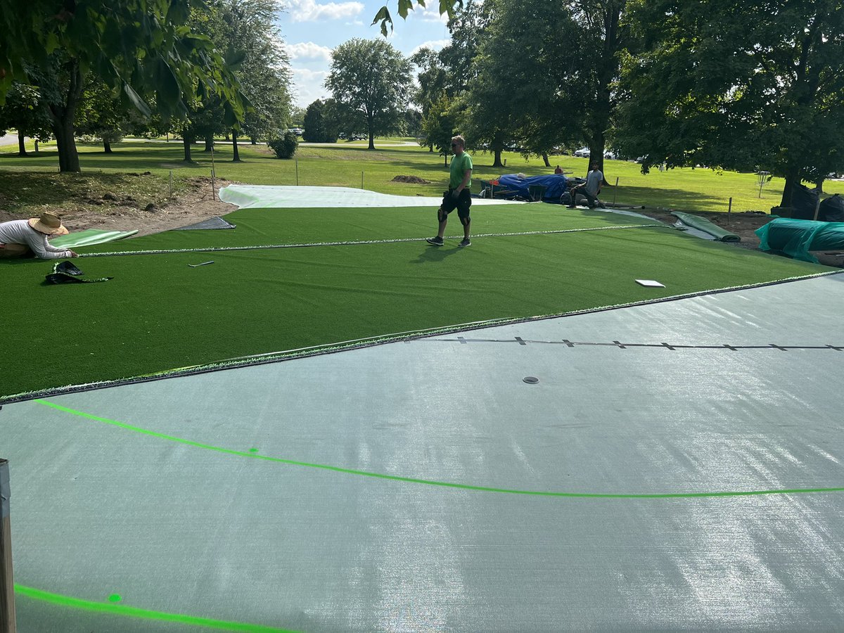 The green is now GREEN!! Almost there! <a href="/ONUsports/">Ohio Northern Sports</a> <a href="/PBGolfnation/">Ohio Northern Golf</a>