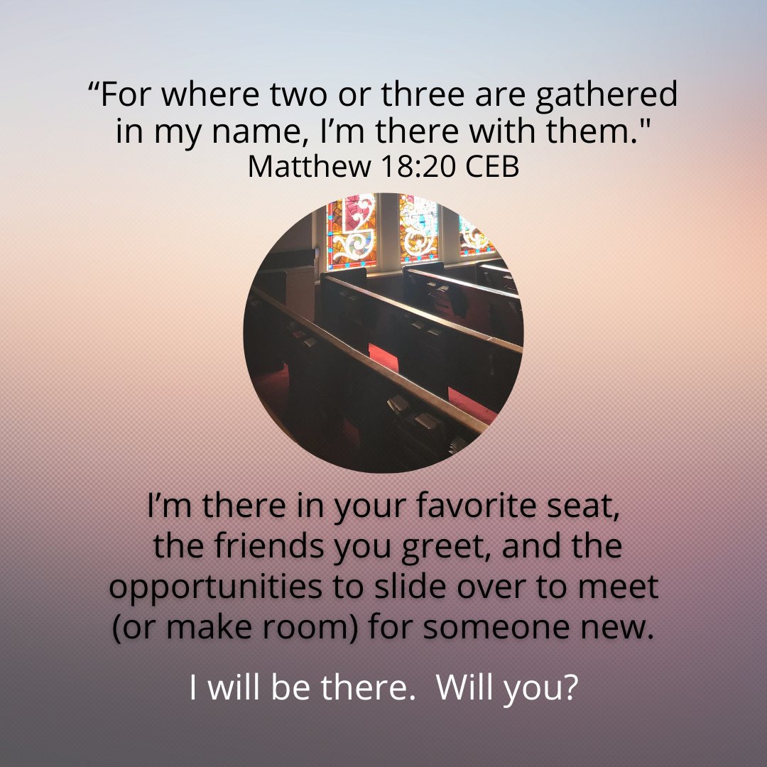 FUMCLawrence's tweet photo. Sunday's coming, let's plan to go to chuch!

Be sure to join us for the Back to Church Social, Sunday, Sept. 11, all worship services.  Invite a friend! https://t.co/eWaDJWW12m