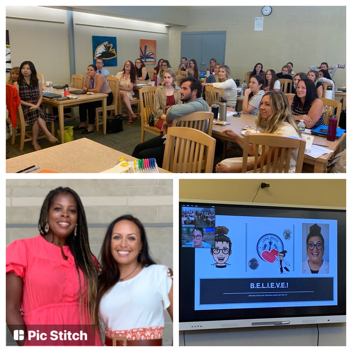 Welcomed these beautiful people today at new teacher orientation! Honored to be able to team up w/@natasha_nurse & work w/this group of #EmergingLeaders!🎉Shout out & TY to @Dorina_BELIEVE for your words of wisdom & inspiration! @Jostroff2 @LBSchoolsNY #LBLeads #ProudtoBeLB