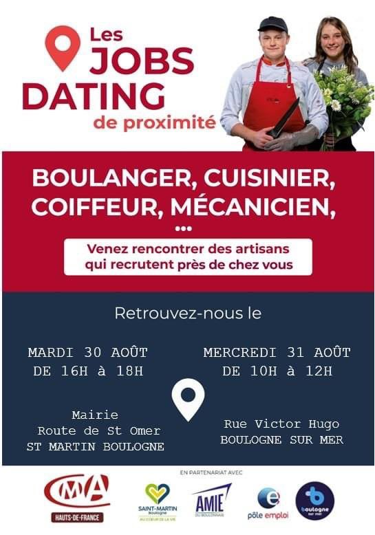 Envie de construire votre avenir dans une filière d’excellence ? Envie de vous qualifier en coiffure,carrosserie, mécanique,boulangerie,cuisine ? Venez rencontrer l’artisan qui vous apprendra votre futur métier par la voie de l’apprentissage. Rendez-vous les 30 et 31 Août 👍