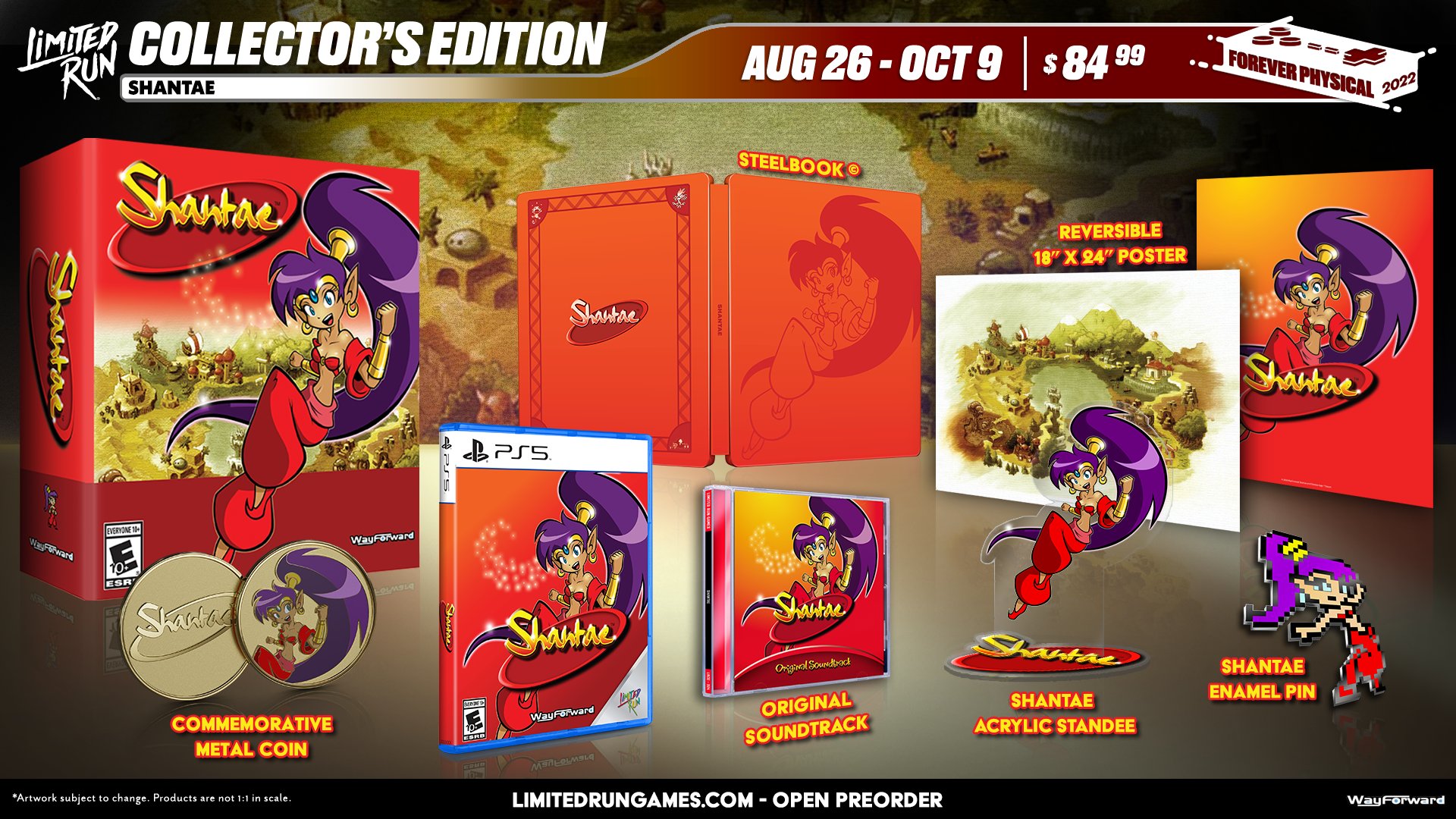 Shantae PS5 – Édition Limitée Avec Slipcover – Limited Run Games – Neuf