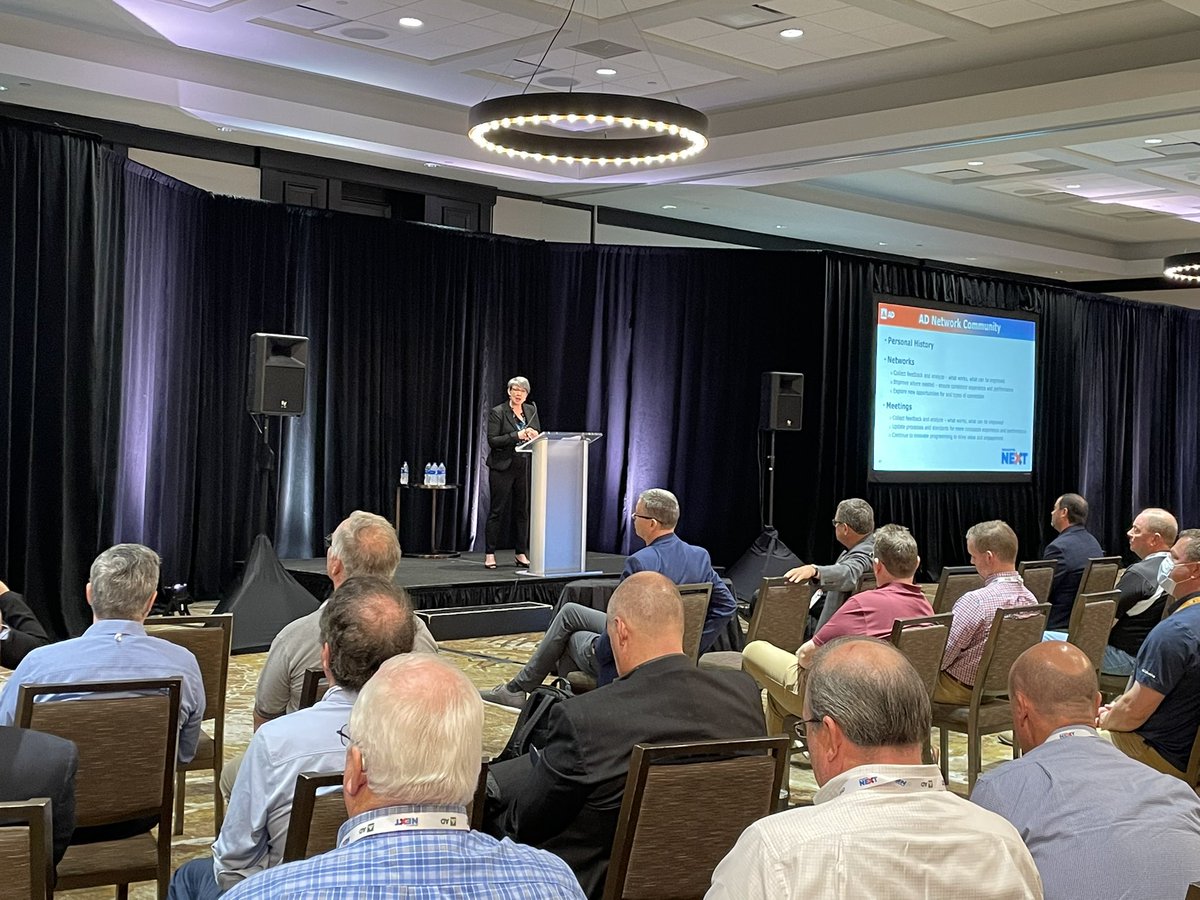 Kristen Abbas, new VP of AD Network Community, attended her first AD Network Meeting since joining AD. She shared her passion for relationship building and exploring exciting ways to add increased value to AD network and meeting experiences. #WhatsNEXT #ADSTRONG #ADTogetherWeWin