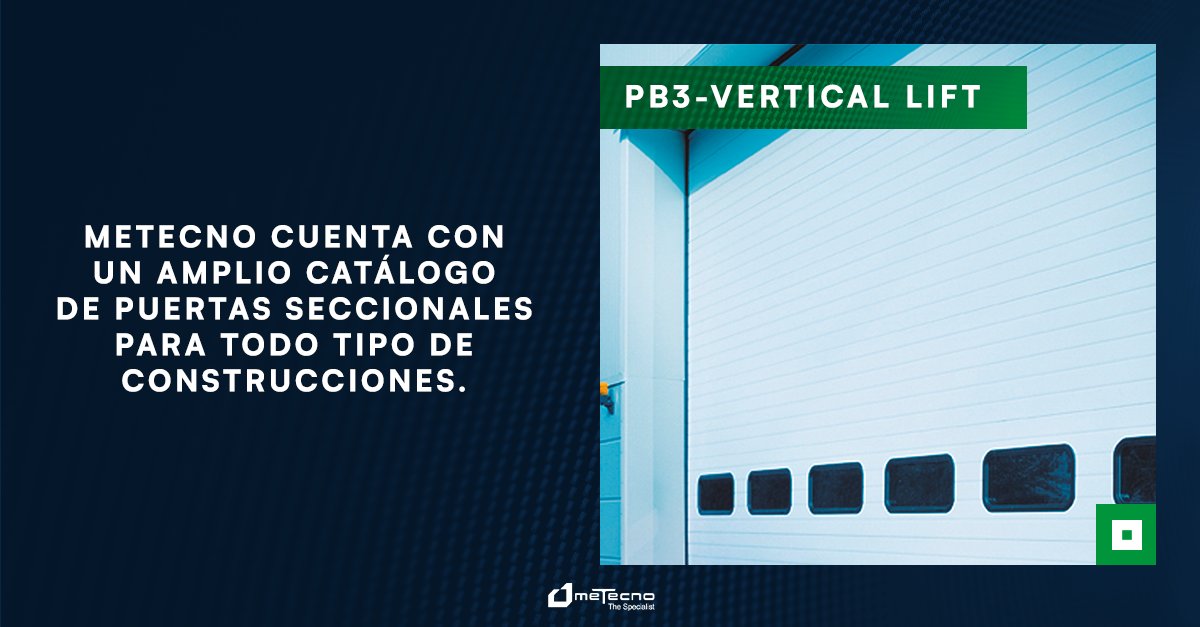 Metecno's tweet photo. Las #PuertasSeccionales #Metecno son fabricadas con #MaterialesDeCalidad, respetando las más estrictas normas de prevención de accidentes, con todos los dispositivos de seguridad necesarios para un funcionamiento confiable. https://t.co/hx1i3XEFwA