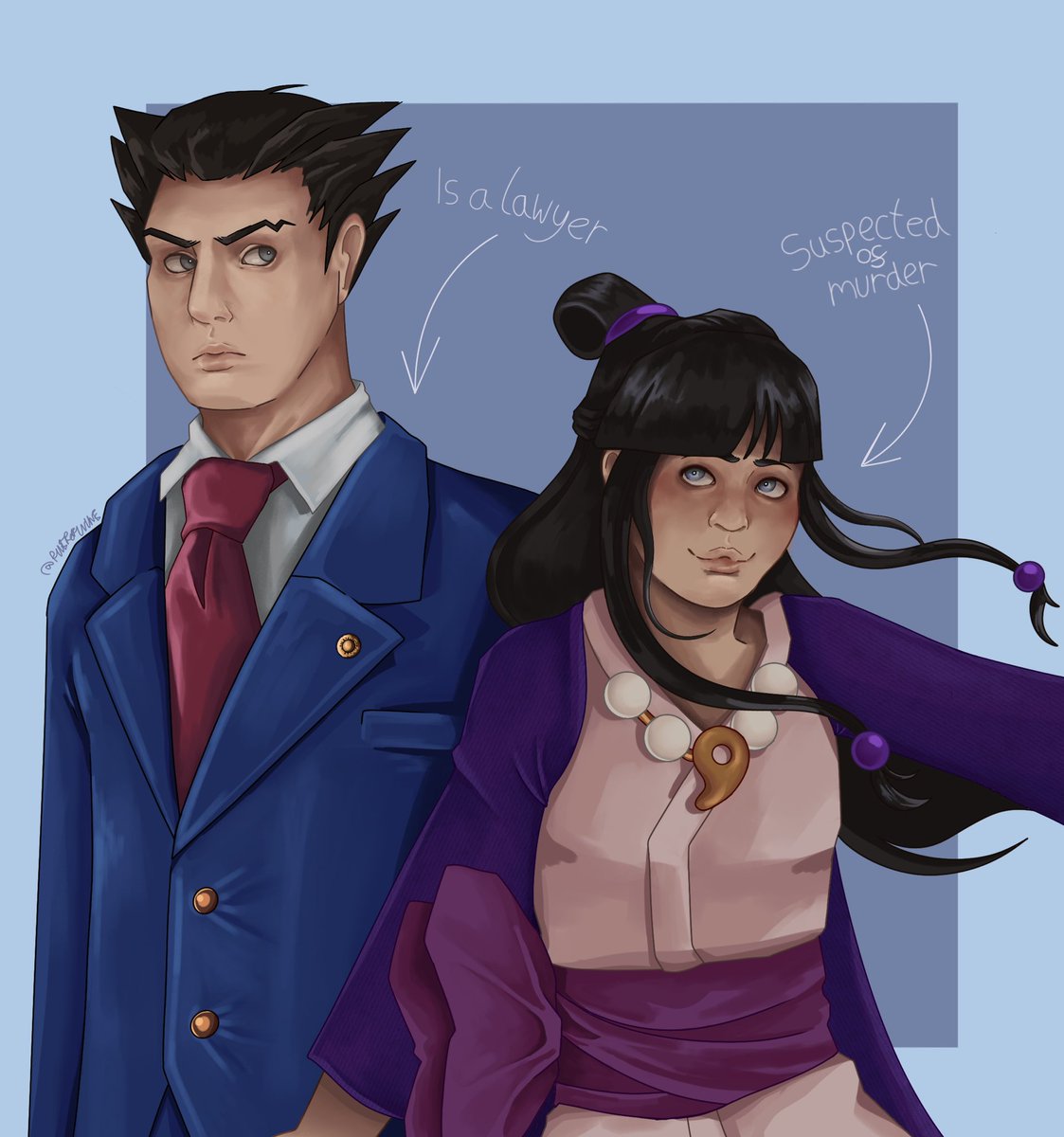 The attorneys when they’re asexual or whatever happens in the courtroom #aceattorney