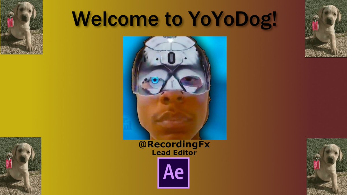 YoYoDogR6's tweet photo. Welcome @RecordingFx to Yo-Yo Dog! He will help put us on the map with his advanced video editing skills. Everyone from #YOYOFAM give him a warm welcome! https://t.co/DS8ZMwDKQ7