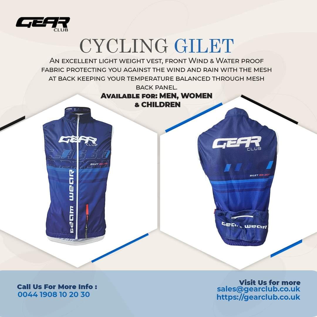Check out our complete range of Cycling Clothing!

Email: sales@gearclub.co.uk
Website: gearclub.co.uk/product/gilet

#gearclub #cyclingwear #cyclingclothing #jersey #gilet #customgilet #cyclinggilet #cyclingclub #cyclingapparel #cyclingkit #cyclingteam #bestcyclingkits #cyclingwearuk