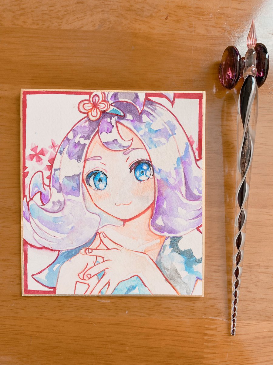 アセロラ(ポケモン) 「アセロラちゃん画材:透明水彩 水彩色鉛筆 エルバンインク(オペラ・レッド)用紙:」|黒霧のイラスト