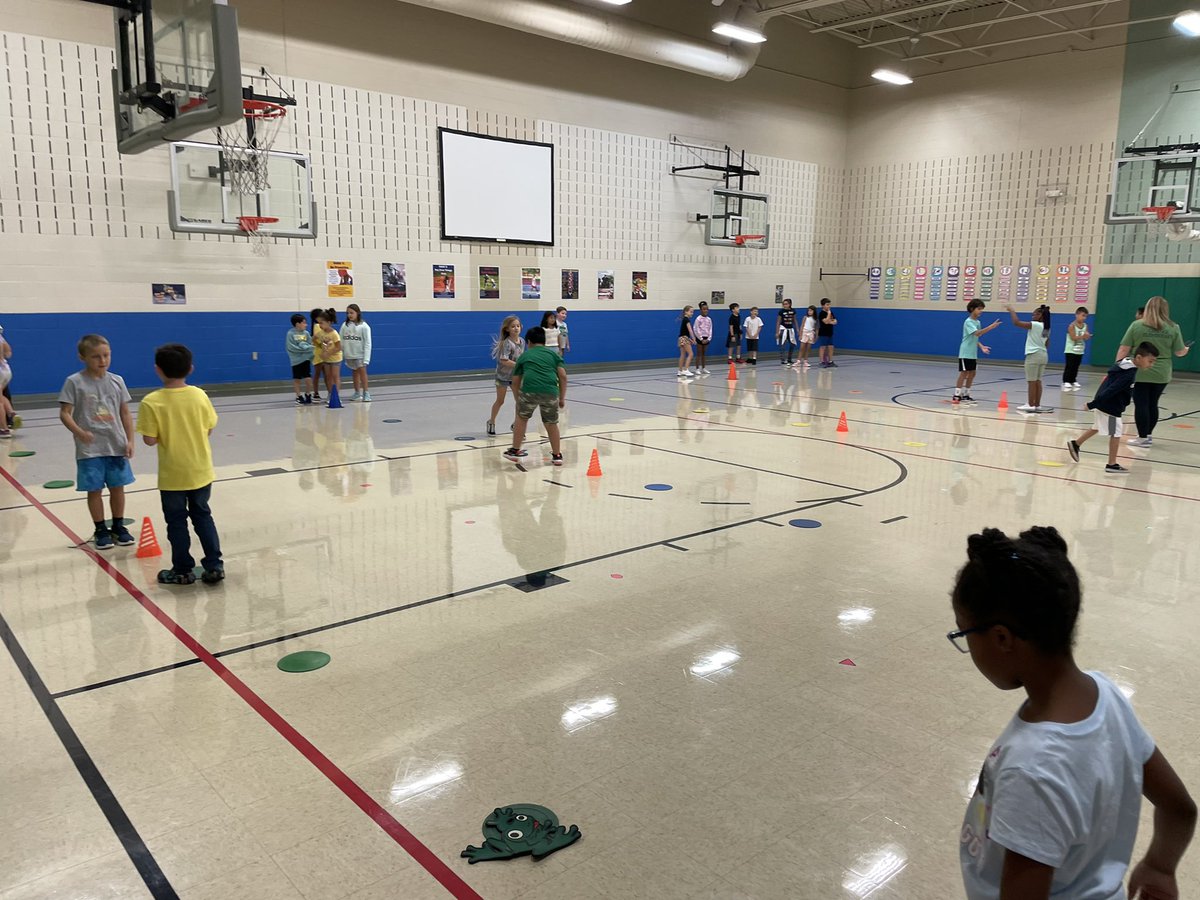 Had fun in PE today with my gators!  Playing frog football. <a href="/CaprockES/">Caprock Elementary</a> #ShineOn