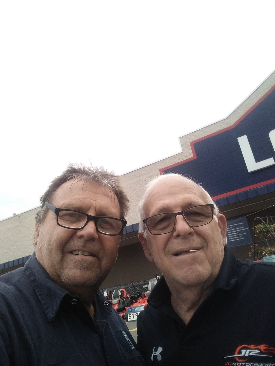 Everytime @wrenchtwister00 goes to @Lowes in Mooresville NC I run into a Motorsports legend! Billy Taylor is still going strong after all of these years working @DaleJr Motorsports! We talked about the old @SuperDIRTcar Days ,@SRXracing and our Wins and Championships between us
