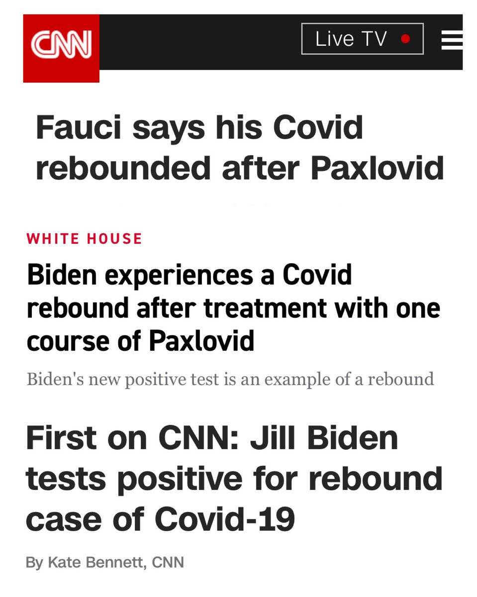 robbystarbuck's tweet photo. • Fauci had a "rare" rebound after Paxlovid and got COVID again.
• Joe Biden had a "rare" rebound after Paxlovid and got COVID again.
• Jill Biden had a "rare" rebound after Paxlovid and got COVID again.

Anyone else sense a pattern or am I just a conspiracy theorist again? 🤔 https://t.co/h7OiDqv0Xe
